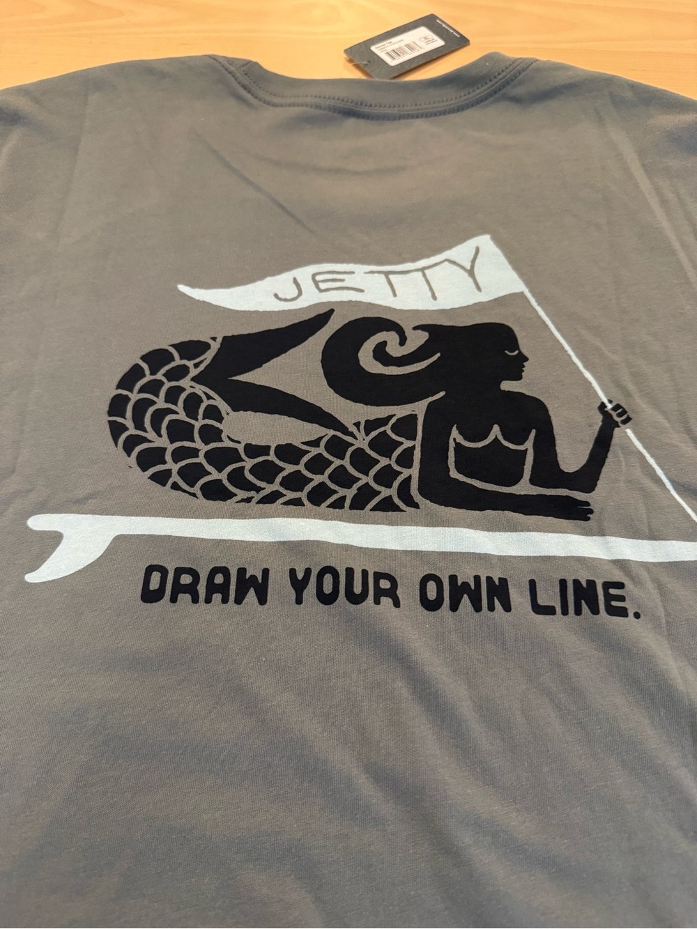 Jetty Banner Tee Mens XL Gray Short Sleeve